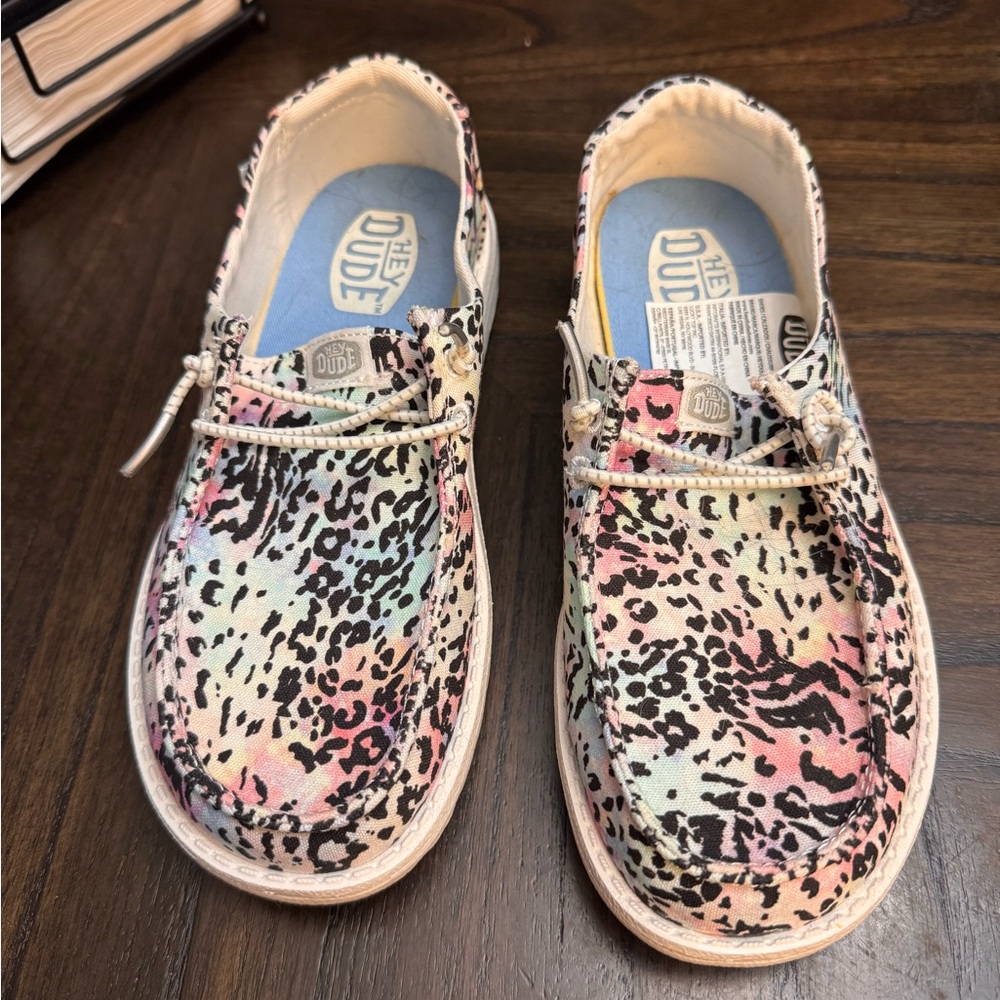 Hey Dude Kids' Leopard Print Moccasins